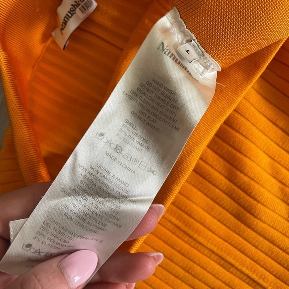 Nanushka bright orange lette split hem pants - Picture 6 of 6